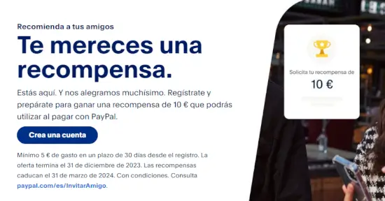 Enlaces de referidos PayPal, gana 10€ GRATIS + ¡comparte el tuyo!