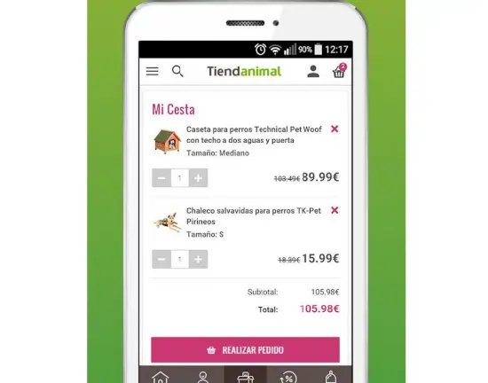 Código de descuento Tiendanimal de 12% Off en compras desde la app