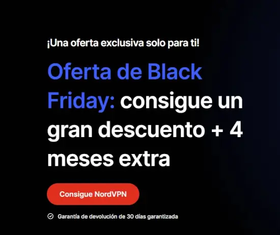 Black Friday Nord VPN: Gran descuento + 4 meses gratis ¡Ahorra 65%!