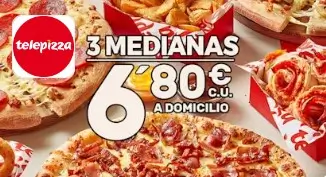 UEFA 50% off en Burger King®, Telepizza y Popeyes