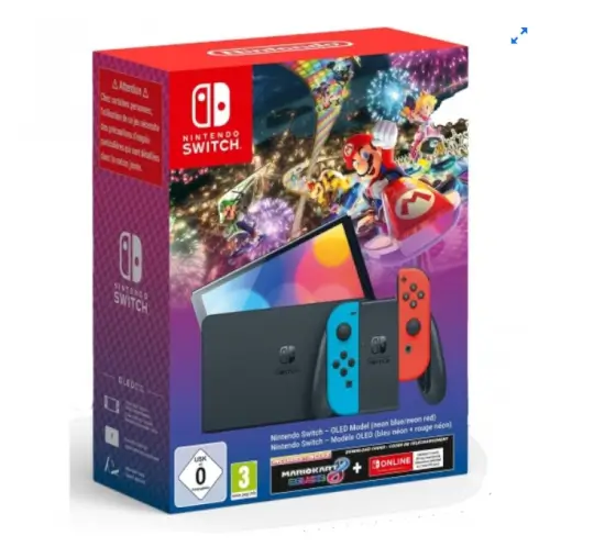 Nintendo Switch – Modelo OLED + Mario Kart 8 Deluxe + 3 meses (90 días) de Nintendo Switch Online por 319 € en Carrefour