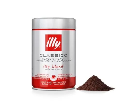 Oferta de illy Café, café molido Classico, tostado medio, granos de café 100% arábico, 250 g por 5,21 € en Amazon