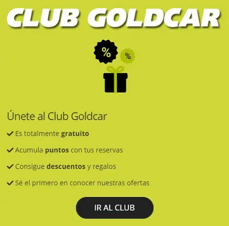 ¡PROMO! Disfruta de ofertas EXCLUSIVAS al sumarte a Goldcar Club