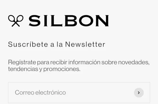 Suscríbete al newsletter de SILBON y obtén 10% de descuento en tu primera compra