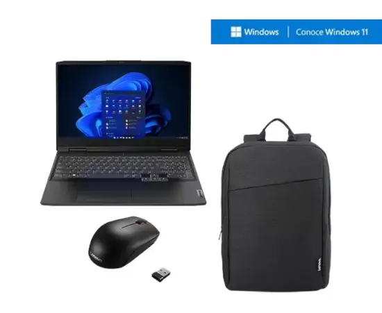 Portátil Gaming Lenovo IdeaPad Ryzen 5 6600H + mochila + ratón inalámbrico con 30% Off en Lenovo