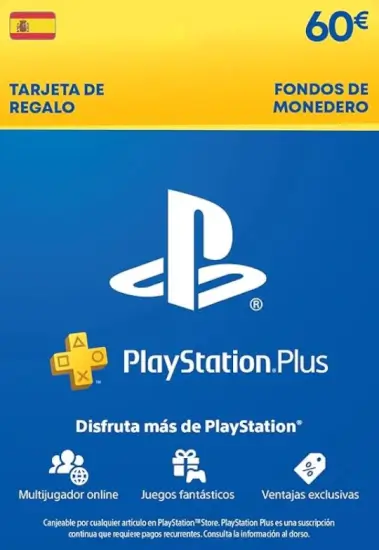60€ PlayStation Store Tarjeta Regalo por PlayStation Plus Essential en Amazon