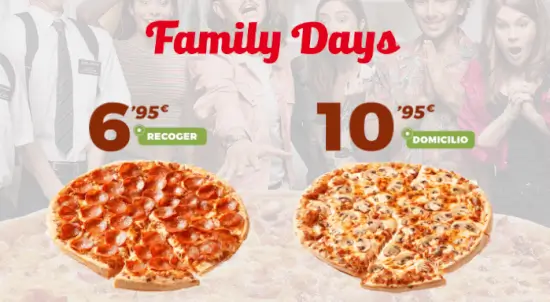 Family Days todos los jueves en Telepizza: Pizza familiar a 6€