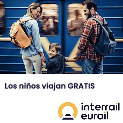 Promoción Interrail: niños gratis en la compra de un pase de adulto