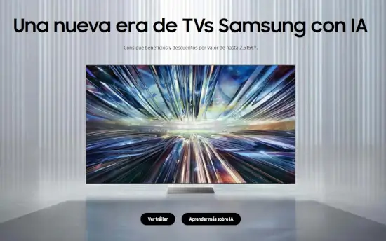 Ofertas en televisiores Samsung Neo QLED 8K, 4K, QD-OLED y The Frame de hasta 1200 € en Samsung