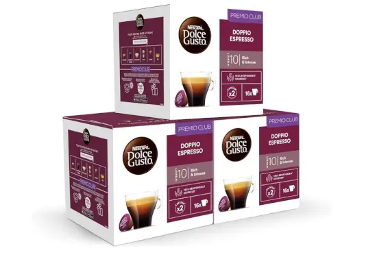 Dolce Gusto NESCAFÉ Espresso Doppio, Intensidad 10, Pack 3 x 16 - Total: 48 Cápsulas en oferta por 11,97 € en Amazon