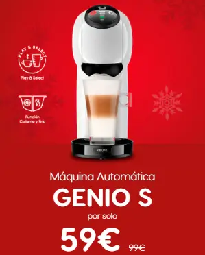 Promoción Dolce Gusto Navidad: Cafetera GENIO S por 59€ al comprar 3 cajas de cápsulas